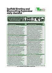 HRETDs Scaffold Supervisor checklist