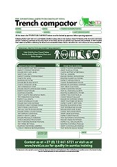 HRETD's trench compactor inspection checklist